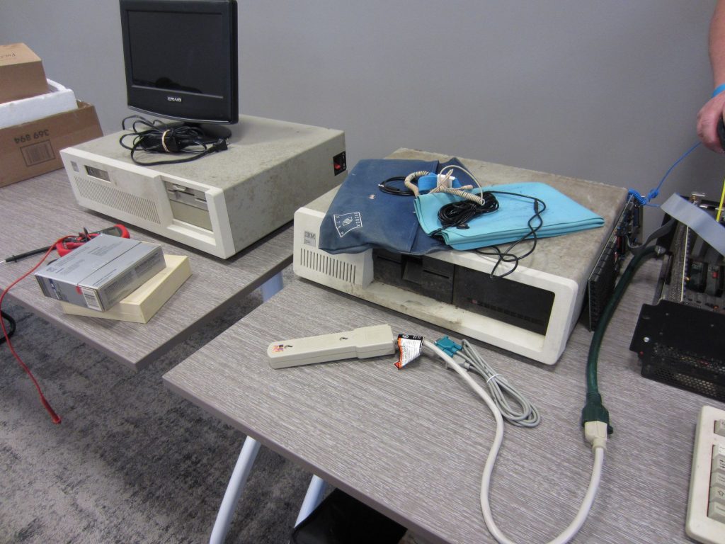 IBM AT (left) and XT (right) to be tested.