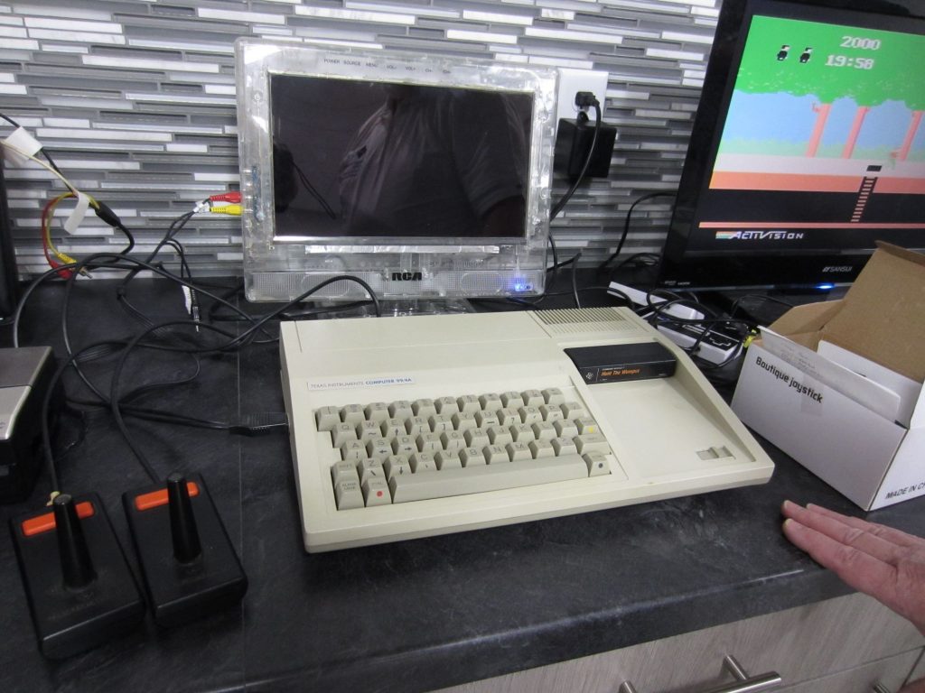 Simon's cost-reduced model TI-99/4A doesn't want to output video today. It may be frightened of the RCA prison TV that it is connected to.  
